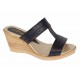 Papuci dama din piele naturala cu platforme de 7cm Negru PAP300NBOX