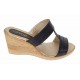 Papuci dama din piele naturala cu platforme de 7cm Negru PAP300NBOX