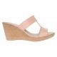 Papuci dama din piele naturala cu platforme de 7cm Nude PAP300NUD