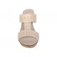 Papuci dama din piele naturala cu platforme de 8 cm Bej Box PAP46BB