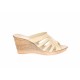 Papuci dama de vara cu platforme de 7 cm, din piele naturala, bej, box, PAP4BEJ