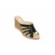 Papuci dama de vara cu platforme de 7 cm, din piele naturala, NEGRU, BOX PAP89NBOX