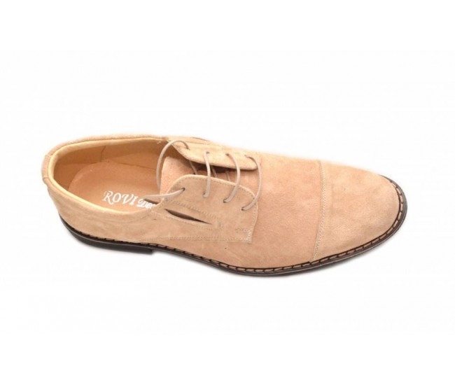 Pantofi barbati casual - eleganti din piele naturala intoarsa - PAVELBEJ1