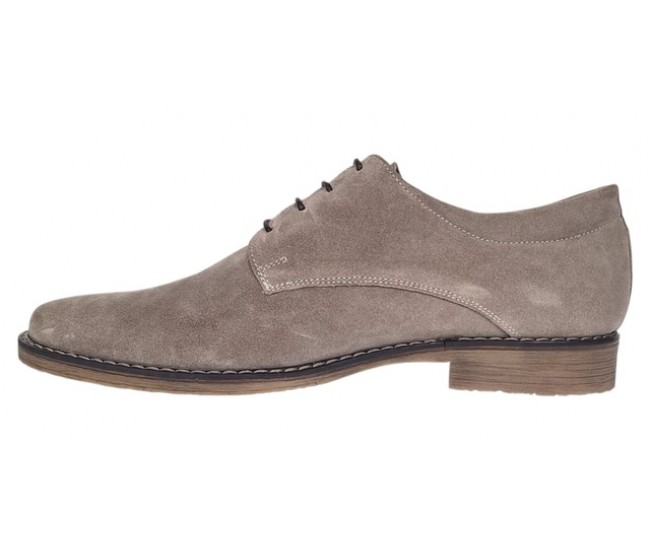 Pantofi barbati casual din piele naturala intoarsa Bej PAVELBEJ5