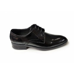 Pantofi barbati eleganti, din piele naturala, Negru LAC, CIUCALETI SHOES - PB101LACG
