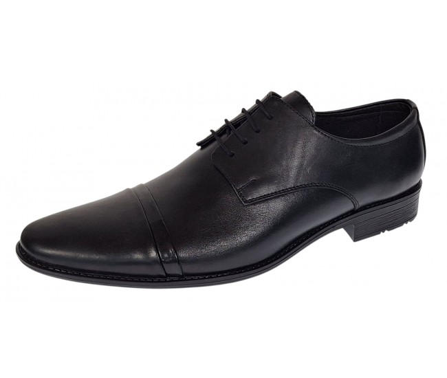 Pantofi barbati eleganti din piele naturala culoare Neagra 111N