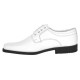 Pantofi barbati albi eleganti din piele naturala cu siret PB2265M