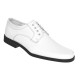 Pantofi barbati albi eleganti din piele naturala cu siret PB2265M