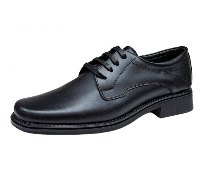 Pantofi barbati eleganti din piele naturala, POLITIE / POMPIERI, Negru, PN2265N