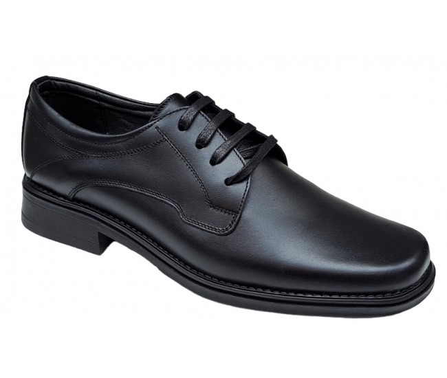 Pantofi barbati eleganti din piele naturala, POLITIE / POMPIERI, Negru, PN2265N