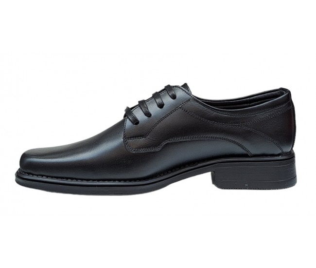 Pantofi barbati eleganti din piele naturala POLITIE POMPIERI JANDARMI Negru PB2265N