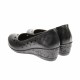 Pantofi dama, casual, din piele naturala negru box, cu platforma de 5 cm - MALTAN