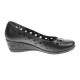 Pantofi dama, casual, din piele naturala negru box, cu platforma de 5 cm - MALTAN