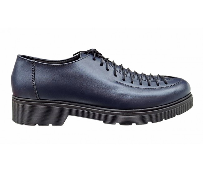 Pantofi casual dama din piele naturala - Model Bleumarin cu Negru PDGINABL