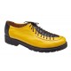 Pantofi casual dama din piele naturala - Model Galben cu Negru PDGINAG