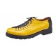 Pantofi casual dama din piele naturala - Model Galben cu Negru PDGINAG