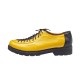 Pantofi casual dama din piele naturala - Model Galben cu Negru PDGINAG