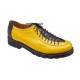 Pantofi casual dama din piele naturala - Model Galben cu Negru PDGINAG