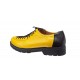 Pantofi casual dama din piele naturala - Model Galben cu Negru PDGINAG