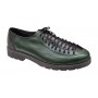 Pantofi casual dama din piele naturala - Model Verde cu Negru PDGINAV