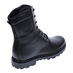 Bocanci barbati, militari, din piele naturala, imblaniti, inalti, model Armata PH328NBOX