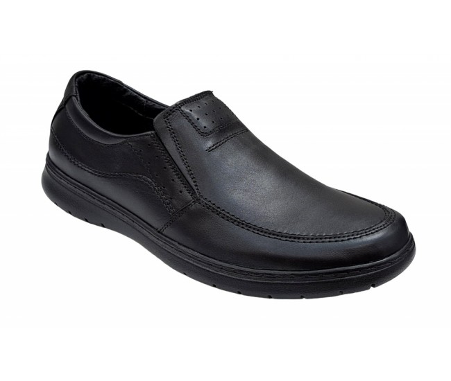Pantofi barbati casual, din piele naturala, cu elastic, PH451ELN