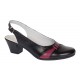 Pantofi dama eleganti din piele naturala - Model decupat Negru, Bordo PS35NB
