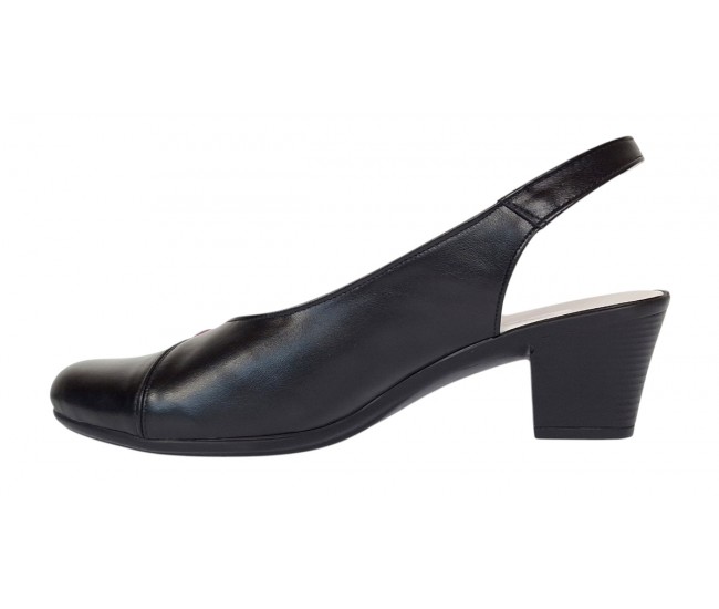 Pantofi dama eleganti din piele naturala - Model decupat Negru, Bordo PS35NB
