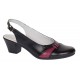 Pantofi dama eleganti din piele naturala - Model decupat Negru, Bordo PS35NB
