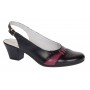 Pantofi dama eleganti din piele naturala - Model decupat Negru, Bordo PS35NB
