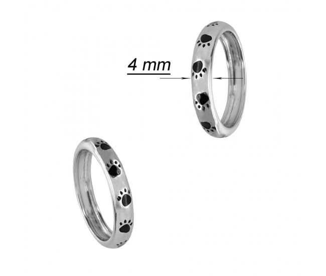 Inel argint paws print, marime 56 Inel argint paws print, marime 56