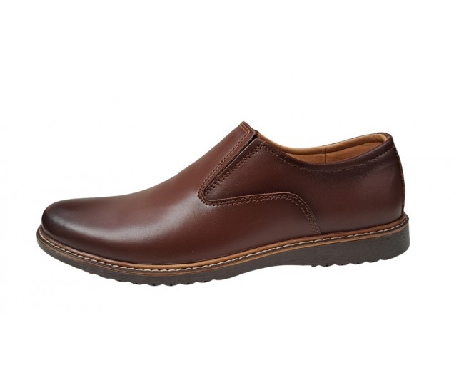 Oferta Pantofi barbati casual din piele naturala Maro - Supusi la proba Marimea 42