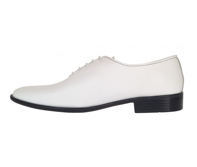 Oferta Pantofi barbati albi eleganti din piele naturala R51TSA - Marimea 41