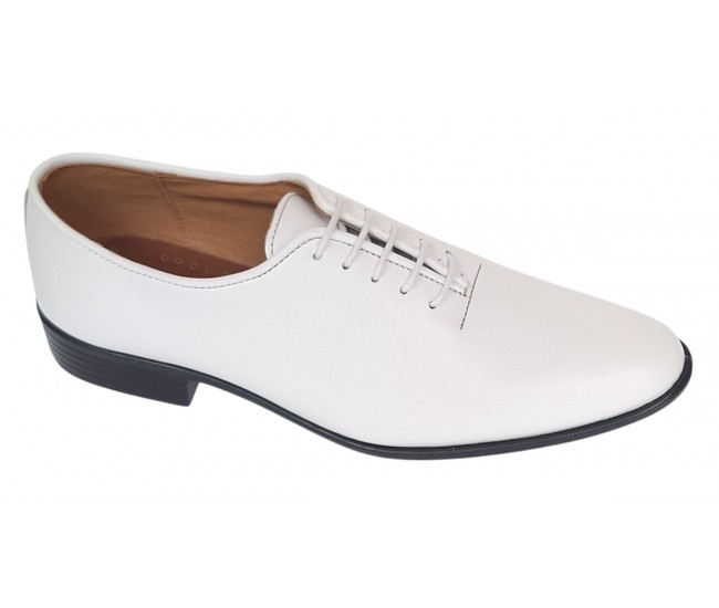 Oferta Pantofi barbati albi eleganti din piele naturala R51TSA - Marimea 41