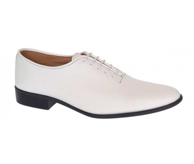 Oferta Pantofi barbati albi eleganti din piele naturala R51TSA - Marimea 41