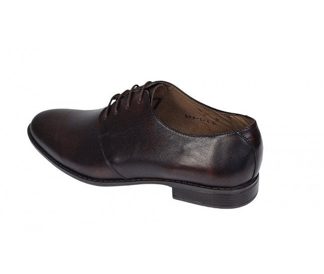 Marimea 43 - Pantofi barbati eleganti din piele naturala Maro R588ML