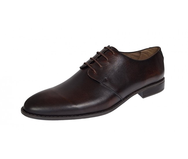Marimea 43 - Pantofi barbati eleganti din piele naturala Maro R588ML