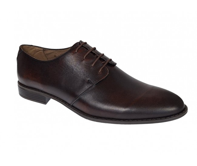 Marimea 43 - Pantofi barbati eleganti din piele naturala Maro R588ML