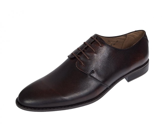 Marimea 43 - Pantofi barbati eleganti din piele naturala Maro R588ML