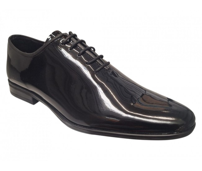 Marimea 41 Pantofi barbati eleganti din piele naturala de culoare negru lac Donatto RED41N