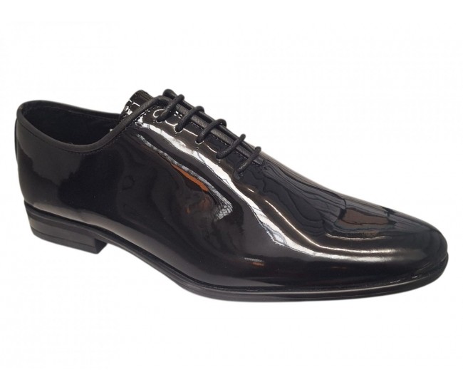 Marimea 41 Pantofi barbati eleganti din piele naturala de culoare negru lac Donatto RED41N