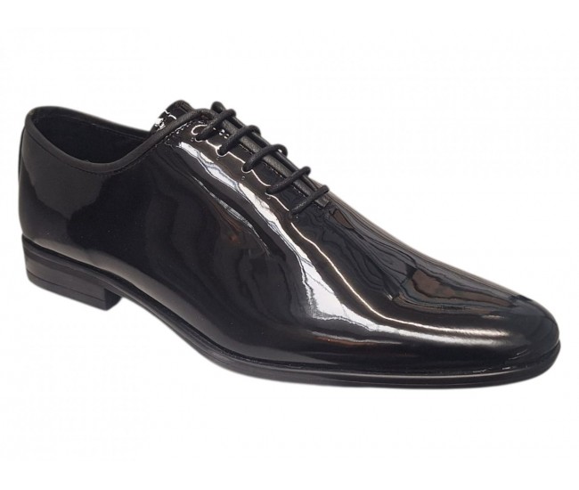 Marimea 41 Pantofi barbati eleganti din piele naturala de culoare negru lac Donatto RED41N