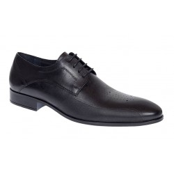 Marimea 42 Pantofi barbati eleganti negri din piele naturala RSIR015N