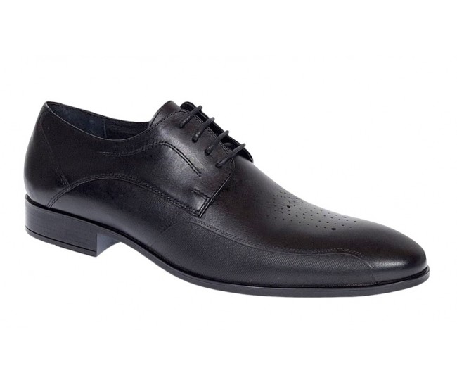 Marimea 42 Pantofi barbati eleganti negri din piele naturala RSIR015N
