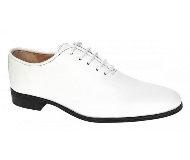 Reducere Marimea 41 Pantofi barbati eleganti din piele naturala Albi RGKR51TSA