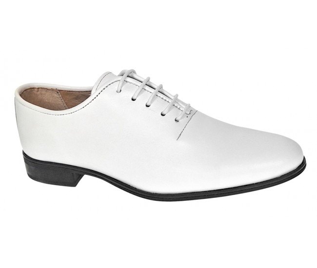 Reducere Marimea 41 Pantofi barbati eleganti din piele naturala Albi RGKR51TSA