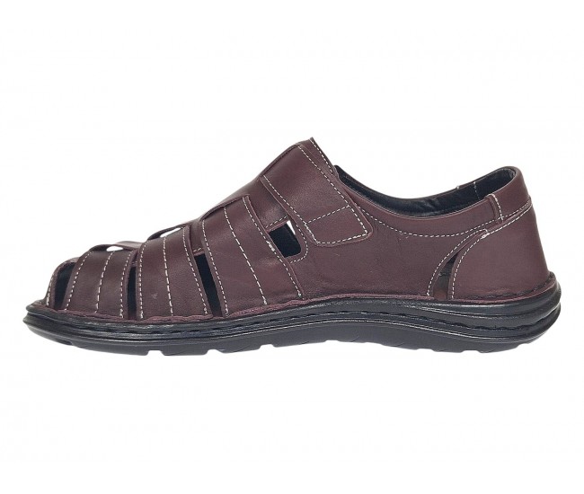 Sandale barbati casual din piele naturala Bordeaux RGKR73VIS