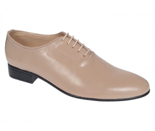 Marimea 40 Pantofi barbati office eleganti din piele naturala bej RMOD1BEJ
