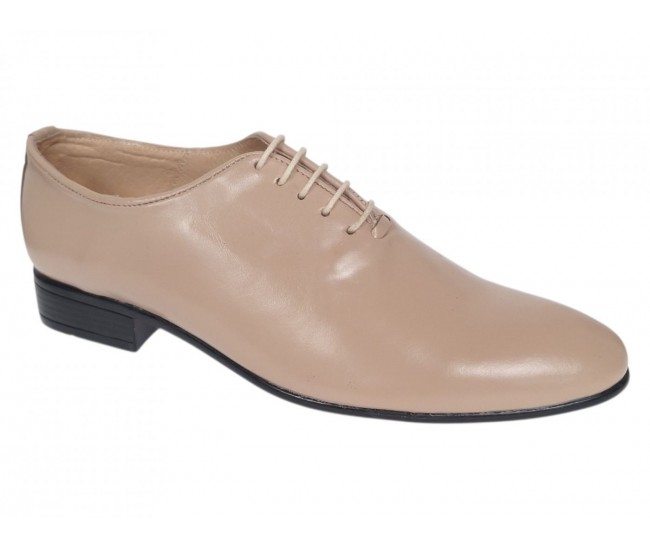 Marimea 40 Pantofi barbati office eleganti din piele naturala bej RMOD1BEJ