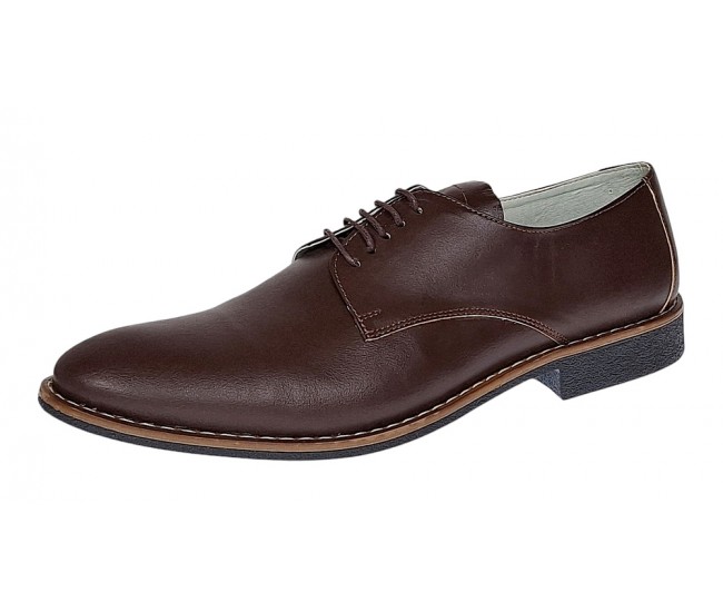 Marimea 42 Pantofi barbati, casual din piele naturala maro RNIC184MBOX